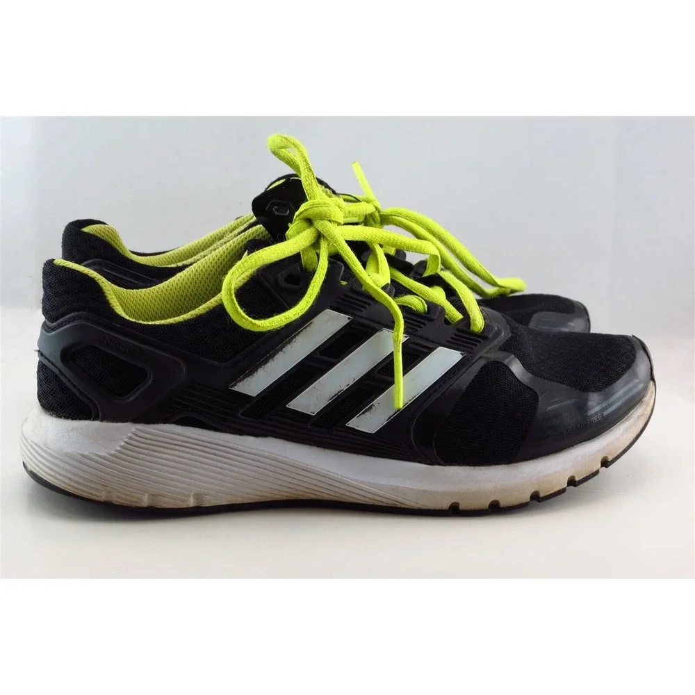 Adidas Boys Athletic Shoes Size 5.5 Black‎ Fabric Lace Up Lightweight Running